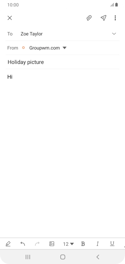 Press the attachment icon.