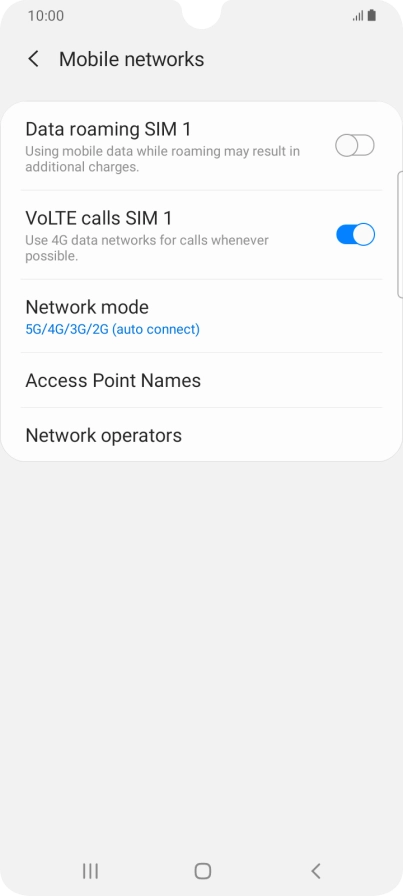 Press Access Point Names.