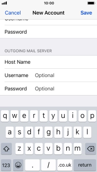 Press Save. Your email account has now been set up. To select more settings for incoming and outgoing server, proceed with the following steps.