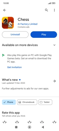 Press Uninstall.