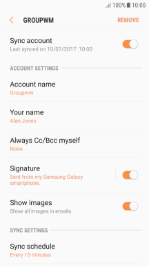 Press Your name.