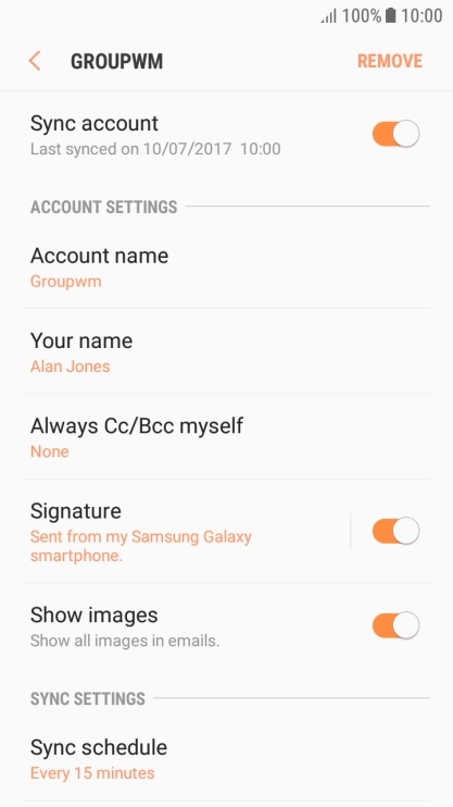 Press Your name.