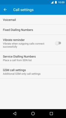 Press GSM call settings.