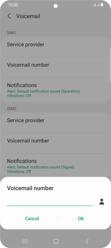 Key in (prefix) 5 (your phone number) and press OK.