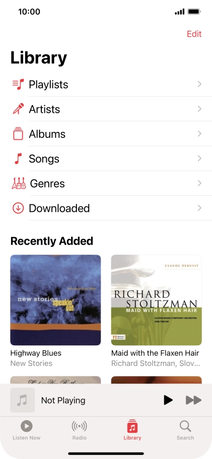 Press Playlists.