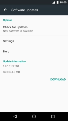 Press Check for updates. If a new software version is available, it's displayed. 
Follow the instructions on the screen to update the phone software.