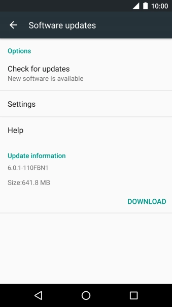 Press Check for updates. If a new software version is available, it's displayed. 
Follow the instructions on the screen to update the phone software.