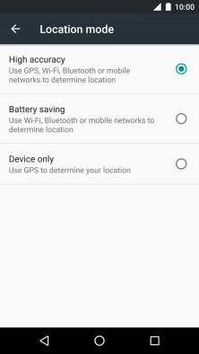 If you select High accuracy, your phone can find your exact position using the GPS satellites, the mobile network and nearby Wi-Fi networks. Satellite-based GPS requires a clear view of the sky.