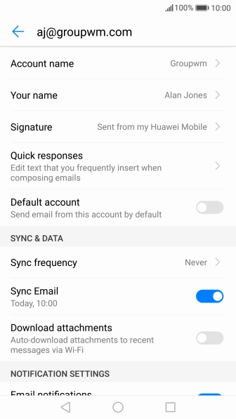 Press Account name and key in the required name.