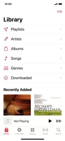 Press Playlists.