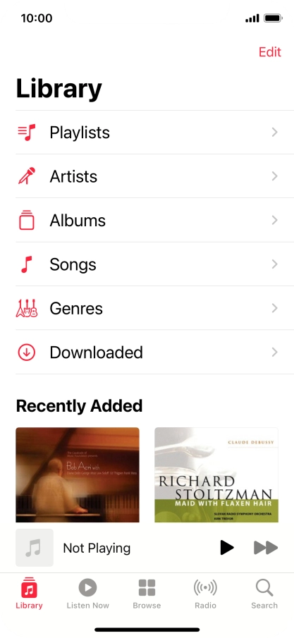 Press Playlists.