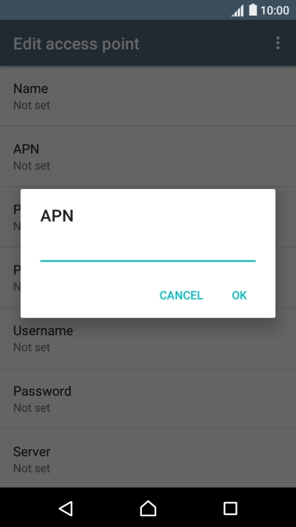 Key in live.vodafone.com and press OK.