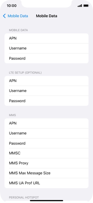 Press APN and key in mms.vodafone.net.