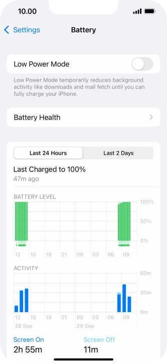 Press the indicator next to 