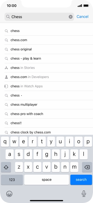 Press search.