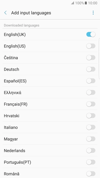 Press the required language to add it.