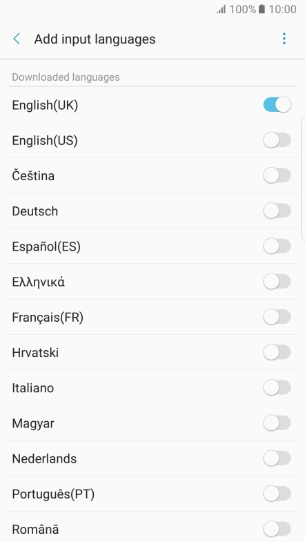 Press the required language to add it.