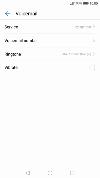 Press Voicemail number.