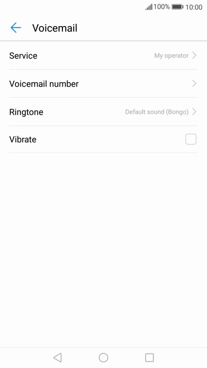 Press Voicemail number.