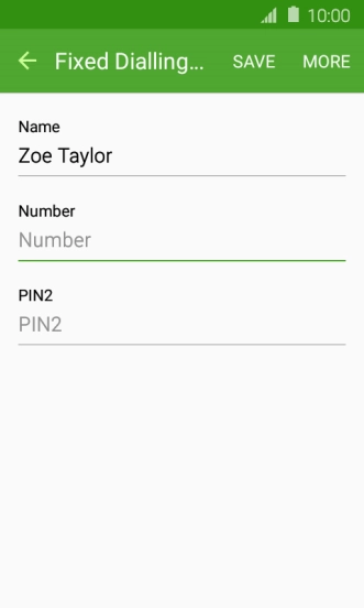 Press Number and key in the required phone number.