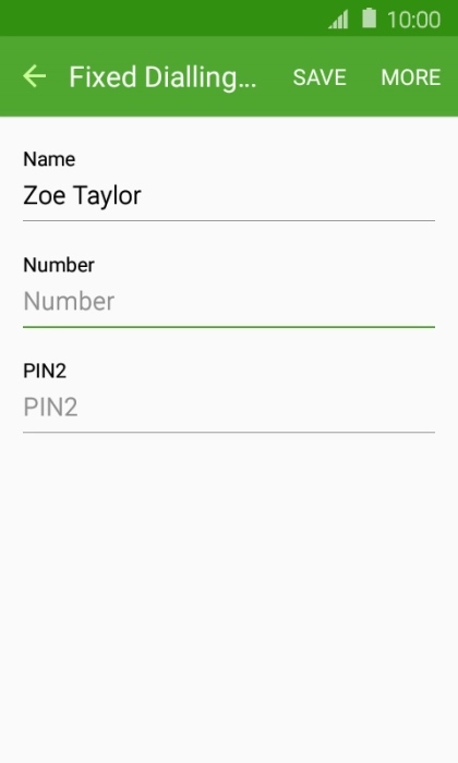 Press Number and key in the required phone number.