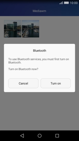 If Bluetooth is turned off, press Turn on to turn it on.