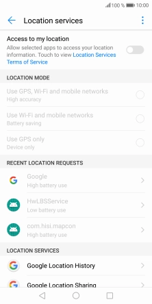 Press the indicator next to 
