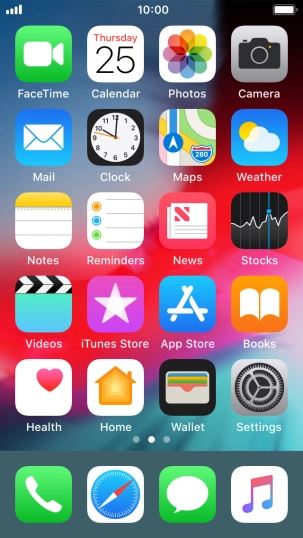 Press the message icon.