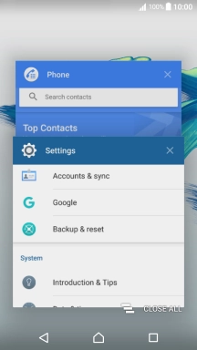 To end one running application, slide your finger right on the required application.