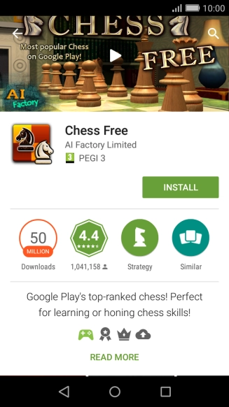 Press INSTALL and follow the instructions on the screen to install the app.
