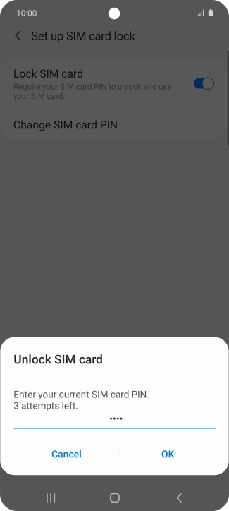 Key in your PIN and press OK.