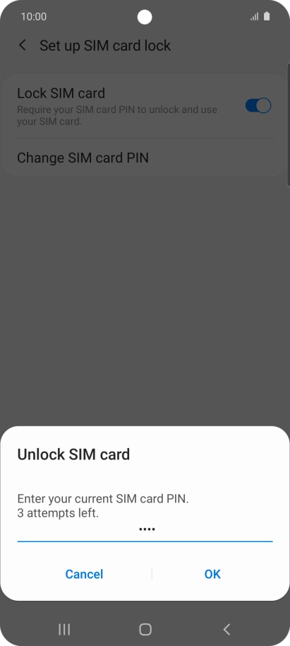 Key in your PIN and press OK.