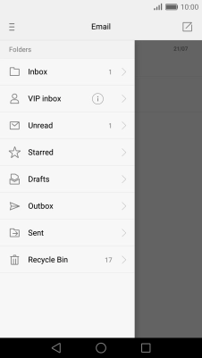 Press the inbox below the required account.