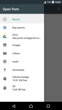 Press the required category and go to the required folder.
