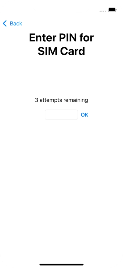 If your SIM is locked, key in your PIN and press OK.