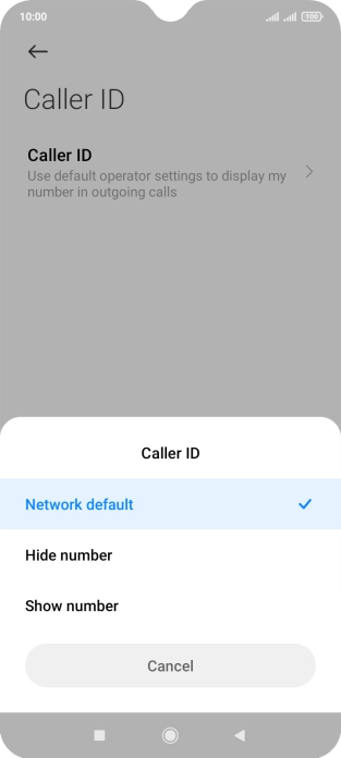 Press Show number to turn on caller identification.