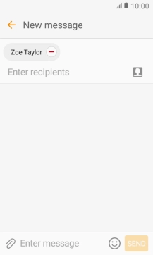 Press the text input field and write the text for your picture message.