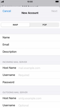 Press IMAP.