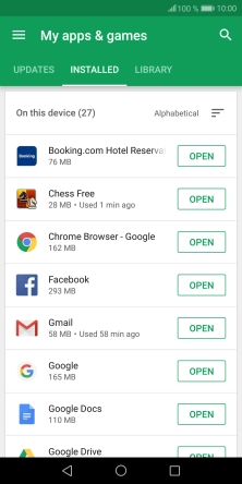 Press the required app.