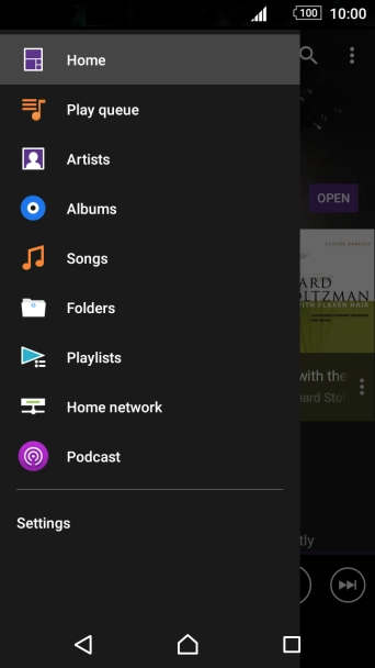 Press the required category and go to the required audio file.