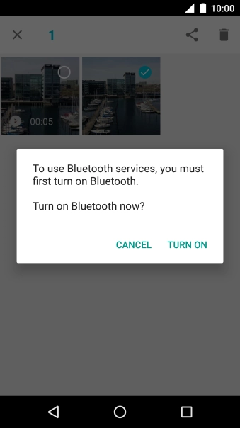 If Bluetooth is turned off, press TURN ON to turn it on.