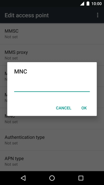 Key in 01 and press OK.