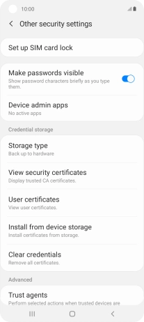 Press Set up SIM card lock.