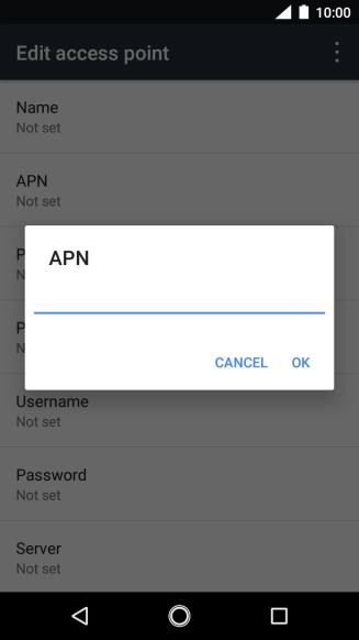Key in mms.vodafone.net and press OK.