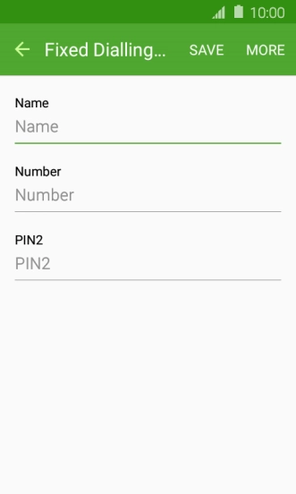 Press Name and key in the required name.