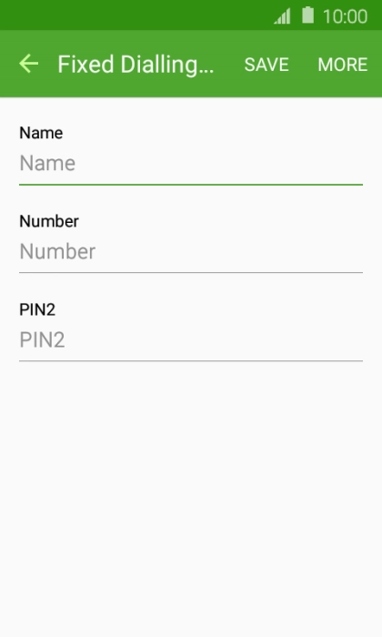 Press Name and key in the required name.
