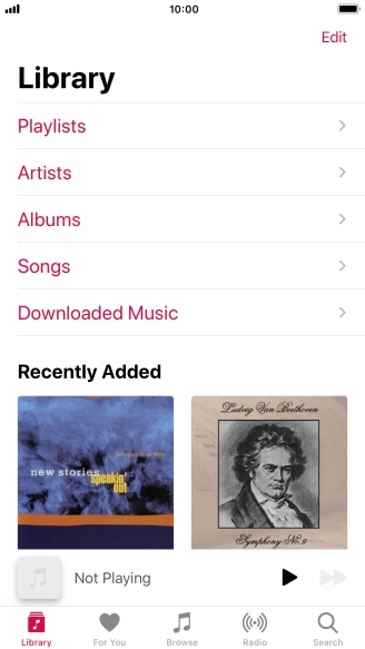 Press Playlists.