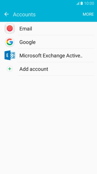 If this screen is displayed, you email account has been recognised and set up automatically. Follow the instructions on the screen to key in more information and finish setting up your phone.