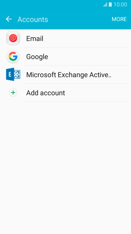 If this screen is displayed, you email account has been recognised and set up automatically. Follow the instructions on the screen to key in more information and finish setting up your phone.