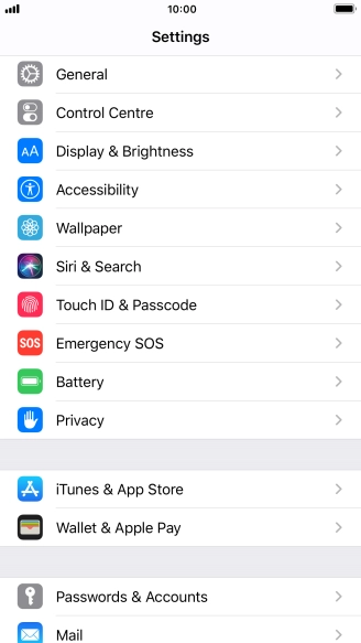 Press Touch ID & Passcode.